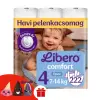 Libero Comfort Mega Pack Pelenkacsomag 7-14kg Maxi 4 (222db) + Ajándék 3 db Ujjbáb
