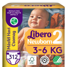 Libero Newborn másfél havi Pelenkacsomag 3-6kg Mini 2 (312db) pelenka