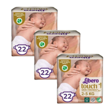 Libero Touch 1 havi Pelenkacsomag 2-5kg Newborn (66db) pelenka
