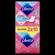 Libresse Libresse egészségügyi betét 2x10 db Ultra Normal Deo Fresh illatosított, szárnyas intim higiénia