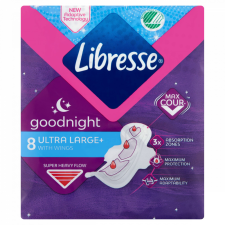  Libresse Ultra Large+ Goodnight egészségügyi betét éjszakai használatra 8 db intimhigiénia nőknek