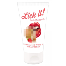  Lick it! - 2in1 ehető síkosító - pezsgő-eper (50ml) síkosító