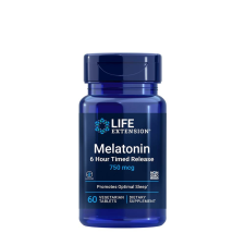 Life Extension 6 Óra Alatt Felszabaduló Melatonin tabletta (750 mcg) - Melatonin 6 Hour Timed Release (60 Veg Tabletta) vitamin és táplálékkiegészítő