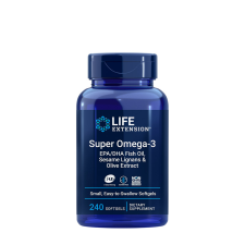 Life Extension Omega-3 EPA/DHA Halolaj, Szezámmag Lignán és Oliva Kivonat (240 Lágykapszula) vitamin és táplálékkiegészítő