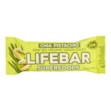 Life Food - Lifebar chia és pisztácia rúd, 47 g reform élelmiszer