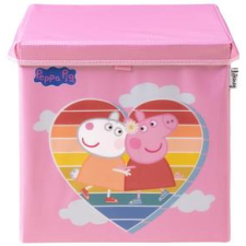 LIFENEY Tárolódoboz fedéllel, Peppa malac barátság, 33×33×33 cm (833666) bútor