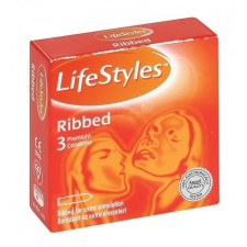 LifeStyles Ribbed 3 db redős felületű óvszer óvszer