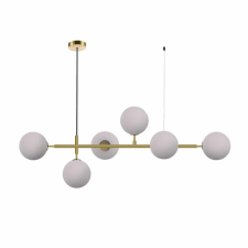 Light Prestige Függesztett mennyezeti lámpa csillár Alisa 6x E14 Gold üvegbúrák Light Prestige világítás