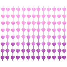 Lila szív B&C Mat Hearts függöny 2 m party kellék