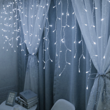 Lili Dekorációs LED fényfüggöny, 200 LED, fehér vezeték, hideg fehér - 6 méter világítás