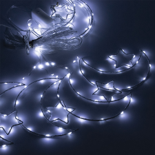Lili Hold alakú, fémvázas fényfüzér -  hideg fehér, 150 LED / 4,1 méter karácsonyfa izzósor