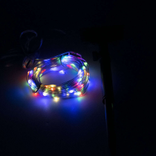 Lili Színes, napelemes LED Fényfüzér 100db izzóval 12,1m karácsonyfa izzósor