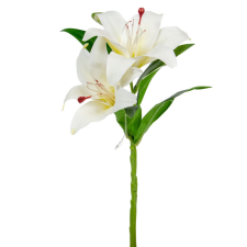  Liliom ág 2 virágos gumi 36cm dekorációs kellék