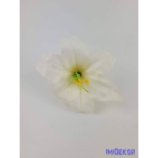 Liliom selyemvirág fej 11 cm - Ekrü dekorációs kellék