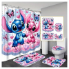  Lilo és Stitch Love fürdőszobai szett – zuhanyfüggöny és kiegészítők TY1181137