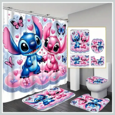  Lilo és Stitch Love fürdőszobai szett – zuhanyfüggöny és kiegészítők TY1181137 (K) lakástextília