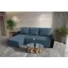  Linda sarokkanapé remek szürkés kadét szövettel 200x135cm-es fekvőfelülettel