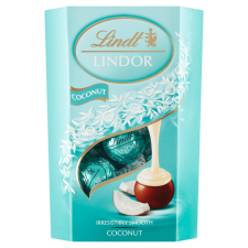 Lindor Coconut kókuszos tejcsokoládé golyók díszdobozban - 200 g csokoládé és édesség