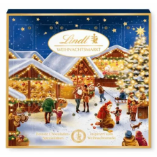  Lindt Karácsonyi Vásár Adventi Kalenárium 115g csokoládé és édesség