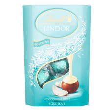 Lindt Lindor Kókusz fehércsoki golyók díszdob.200g/8/ csokoládé és édesség