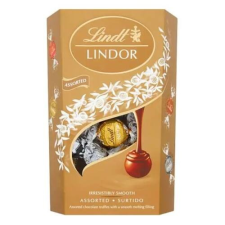 Lindt Tejcsokoládé golyók LINDT LINDOR Assorted tejcsokoládé díszdobozban 200g csokoládé és édesség
