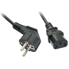 LINDY 230V IEC Táp Fekete 2m 30333 kábel és adapter