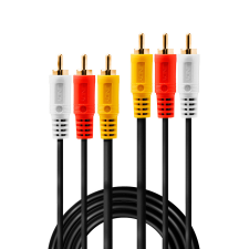 LINDY 35693 komponens (YPbPr) videó kábel 5 M 3 x RCA Fekete (35693) kábel és adapter