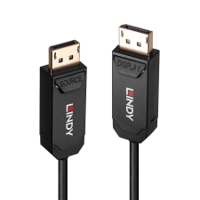 LINDY 38525 Displayport 2.0 Kábel 20m - Fekete kábel és adapter