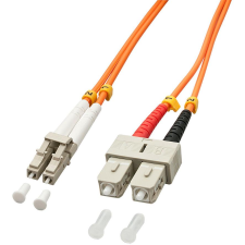LINDY 3.0m OM2 LC - SC Duplex száloptikás kábel 3 M Narancssárga (46992) kábel és adapter