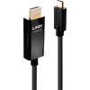 LINDY 43293 video átalakító kábel 3 M USB C-típus HDMI A-típus (Standard) Fekete (43293)