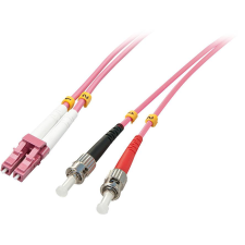 LINDY 46353 száloptikás kábel 5 M LC ST OM4 Rózsaszín (46353) kábel és adapter