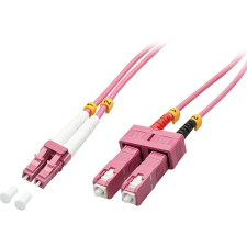 LINDY 46360 száloptikás kábel 1 M LC SC OM4 Rózsaszín (46360) kábel és adapter