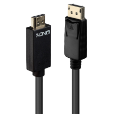 LINDY DisplayPort v1.2 - HDMI v1.4 kábel 5m Fekete kábel és adapter