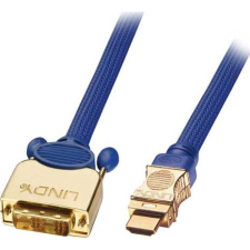 LINDY HDMI-DVI Premium GOLD 0.5m 0,5 M DVI-D Kék ( ) kábel és adapter