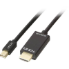 LINDY Kijelző csatlakozó / HDMI Csatlakozókábel [1x Mini DisplayPort dugó - 1x HDMI dugó] 3.00 m Fekete (36928)