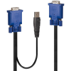 LINDY Kombiniertes KVM- und USB-Kabel 1m (32185)