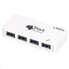 LINDY Pro 4 Port USB 3.0 hub (43148) (43148) hub és switch
