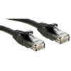 LINDY RJ45 Hálózat Csatlakozókábel CAT 6 U/UTP 1.00 m Fekete Védővel LINDY (45432)