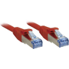 LINDY RJ45 Hálózat Csatlakozókábel CAT 6A S/FTP 1.00 m Piros Védővel LINDY (47162)
