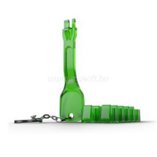 LINDY RJ45 Port Locks GREEN, 10x + 1 Key (LINDY_40472) kábel és adapter
