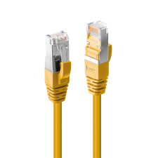 LINDY S/FTP CAT6a Patch kábel 3m - Sárga kábel és adapter