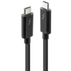 LINDY Thunderbolt 3 USB-C apa - USB-C apa 2m Adat- és töltőkábel Fekete