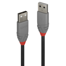 LINDY USB-A - USB-A kábel 2m fekete-szürke (36693) kábel és adapter