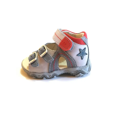 Linea 19-30 LINEA szandál fiúknak - szürke/piros, csillagos gyerek szandál