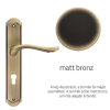 Linea Cali Aria matt bronz kilincsgarnitúra Pajzsos 1630 PL BM
