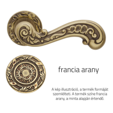 Linea Cali Barocco francia arany körrozettás kilincsgarnitúra 1520 RB 113 OF zár és alkatrészei