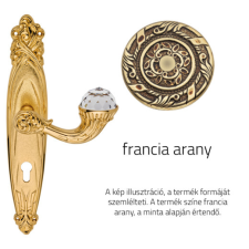 Linea Cali Brilliant Crystal francia arany Pajzsos kilincsgarnitúra 1531 PL OF zár és alkatrészei