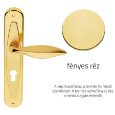 Linea Cali Delfino fényes réz Pajzsos kilincsgarnitúra 955 PL OL zár és alkatrészei