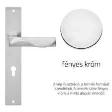 Linea Cali Duna fényes króm Pajzsos kilincsgarnitúra 1410 PL CR zár és alkatrészei