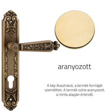 Linea Cali Epoca aranyozott Pajzsos kilincsgarnitúra 1210 PL OZ zár és alkatrészei